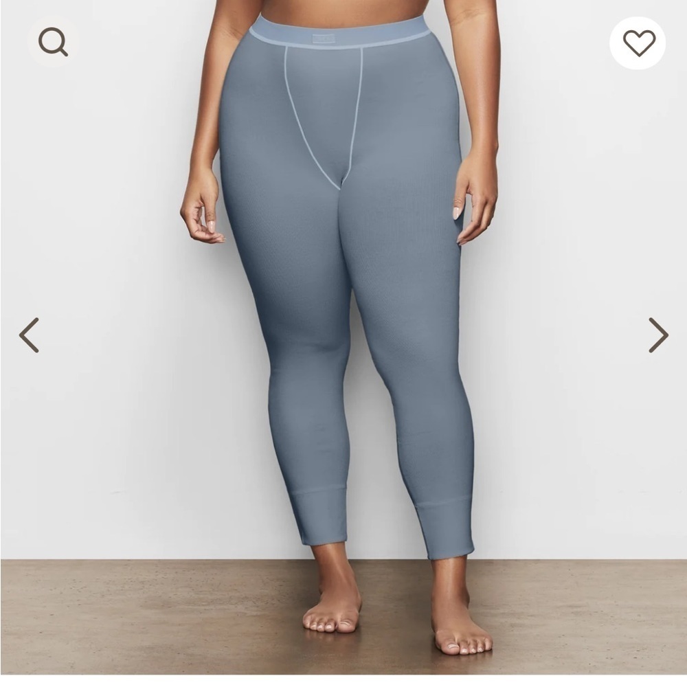 SKIMS Cotton Rib Legging Color KYANITE Size 4X NWT